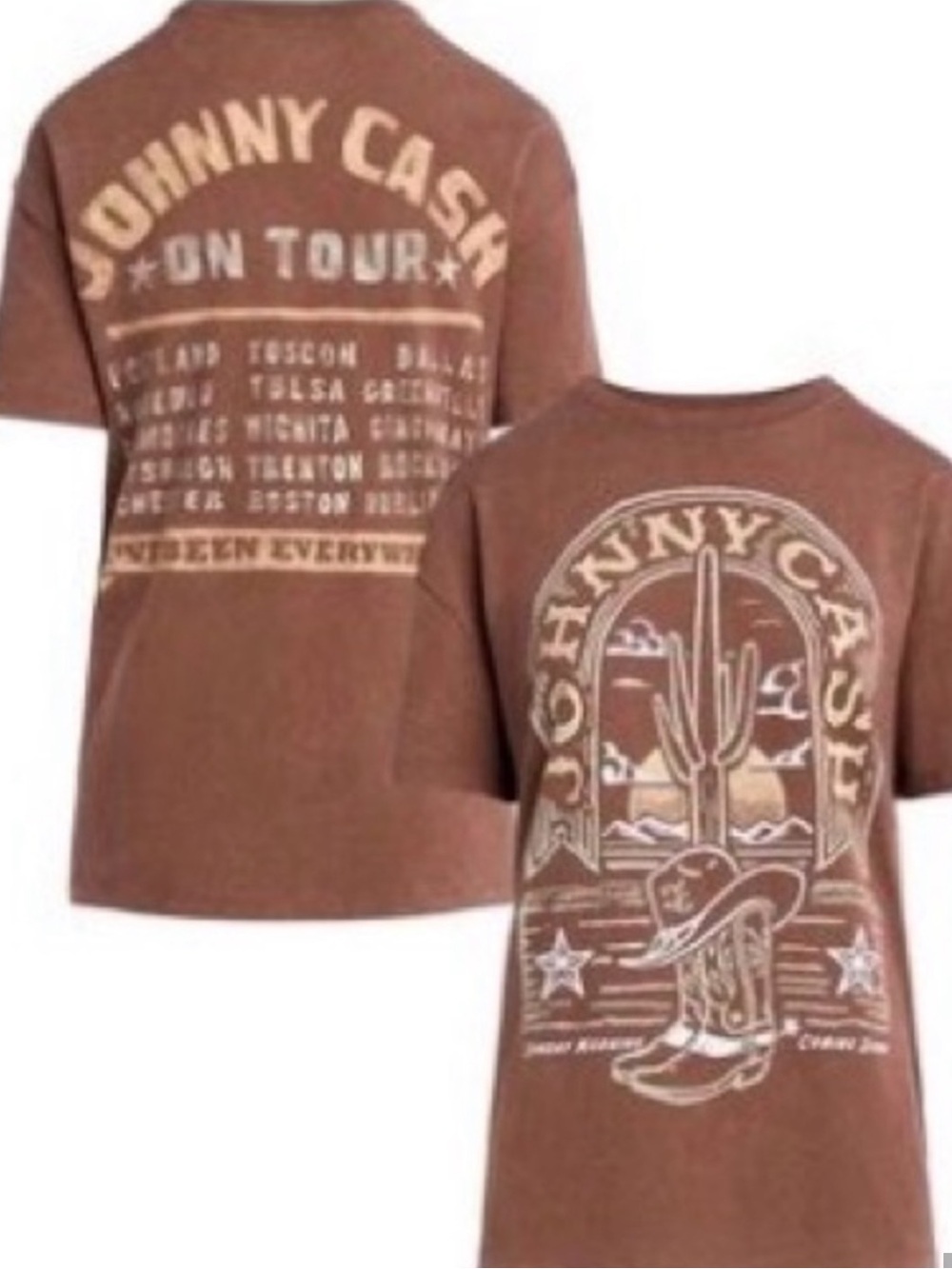 Johnny Cash  I’ve been everywhere UNISEX Graphic Tee Tour T-Shirt
